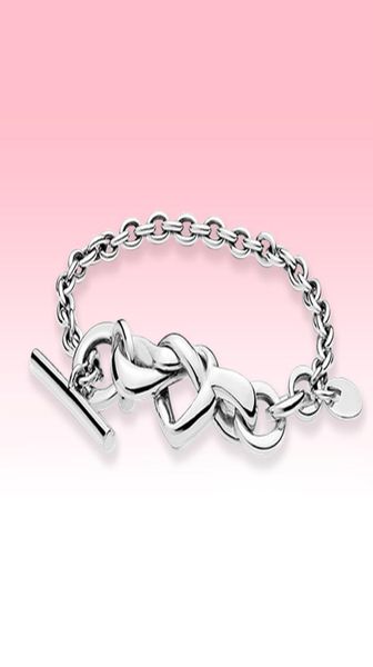 925 sterling silver hand chain women wedding jewelry with original box for new knotted heart t-bar bracelet2992644, Golden;silver
925 sterling silver hand chain women wedding jewelry with original box for new knotted heart t-bar bracelet2992644, Golden;silver