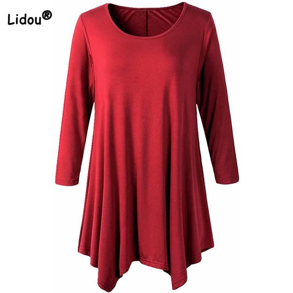women's plus size tshirt 6xl plus size tshirt round neck solid color 34 sleeve casual pullover midlength loose simplicity summer autumn, Black
women's plus size tshirt 6xl plus size tshirt round neck solid color 34 sleeve casual pullover midlength loose simplicity summer autumn, Black