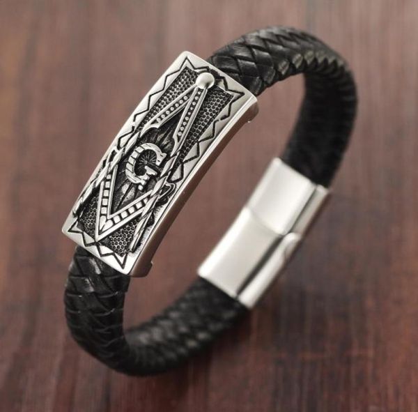 the design is novel stainless steel magnet clasp genuine leather bracelet masonry masonic men1995896, Golden;silver
the design is novel stainless steel magnet clasp genuine leather bracelet masonry masonic men1995896, Golden;silver