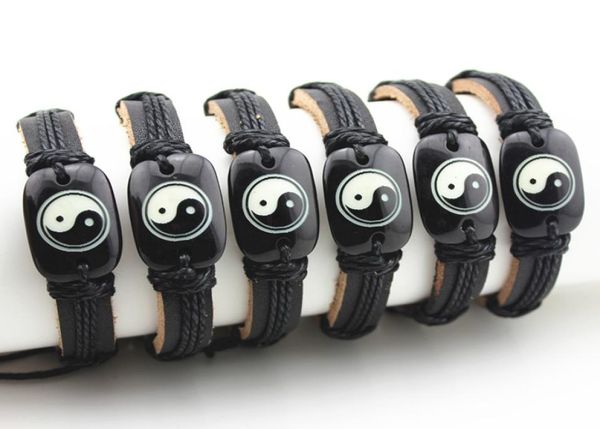 jewelry whole 12pcs eastern civilization taoist tai chi yin yang leather bracelets surfer bangle amulet gift mb087619502, Black
jewelry whole 12pcs eastern civilization taoist tai chi yin yang leather bracelets surfer bangle amulet gift mb087619502, Black
