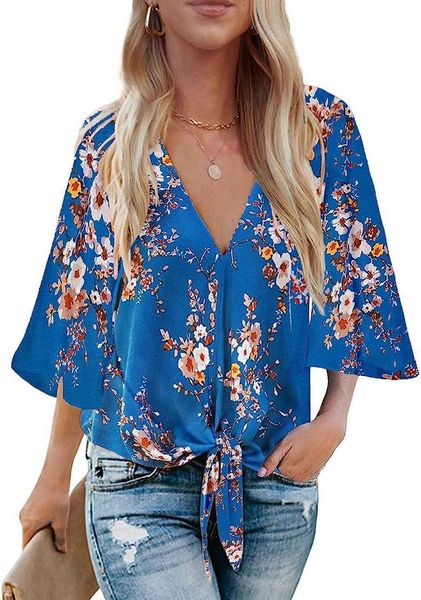 women's t-shirt bluetime women's summer bohemian 3/4 sleeve v-neck front lace up shirt casual flower shirt, White
women's t-shirt bluetime women's summer bohemian 3/4 sleeve v-neck front lace up shirt casual flower shirt, White