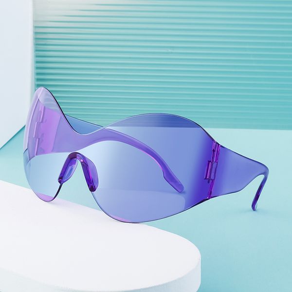 europe and the united states y2k millennium windproof large frame sunglasses women's fashion rimless cat-eye designer sunglasses men cr, White;black
europe and the united states y2k millennium windproof large frame sunglasses women's fashion rimless cat-eye designer sunglasses men cr, White;black