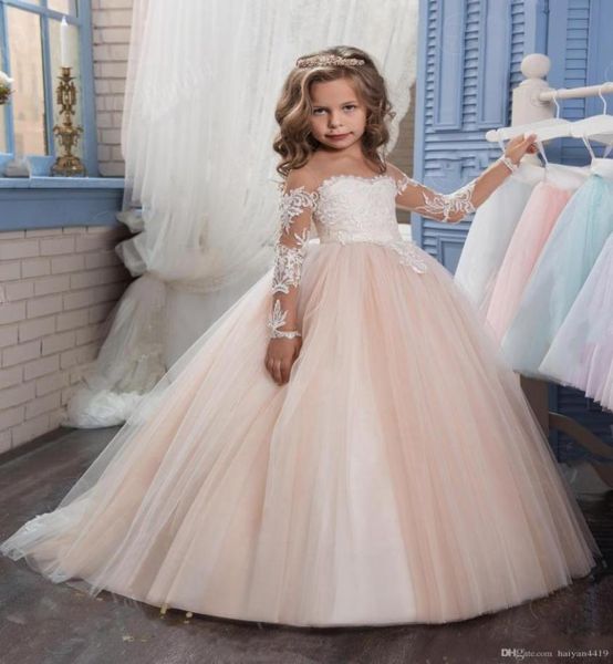 arabic blush pink 2017 flower girls dresses for weddings long sleeves lace appliques ball gown birthday girl communion pageant gow5854043, White;blue
arabic blush pink 2017 flower girls dresses for weddings long sleeves lace appliques ball gown birthday girl communion pageant gow5854043, White;blue