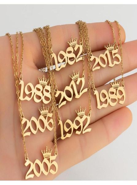 personalized birth year number necklaces custom crown initial necklace pendants for women girls birthday jewelry special year vorc2609999, Silver
personalized birth year number necklaces custom crown initial necklace pendants for women girls birthday jewelry special year vorc2609999, Silver