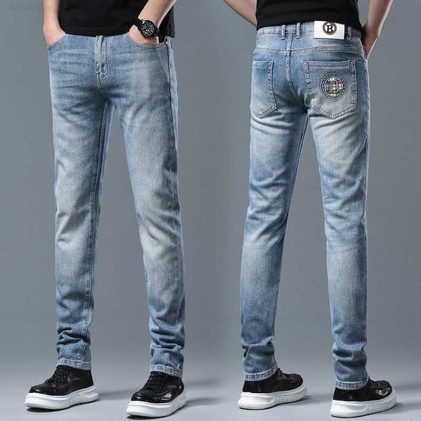 designer jeans fashion brand jeans mens slim fit men's casual stretch small straight pants, Blue
designer jeans fashion brand jeans mens slim fit men's casual stretch small straight pants, Blue