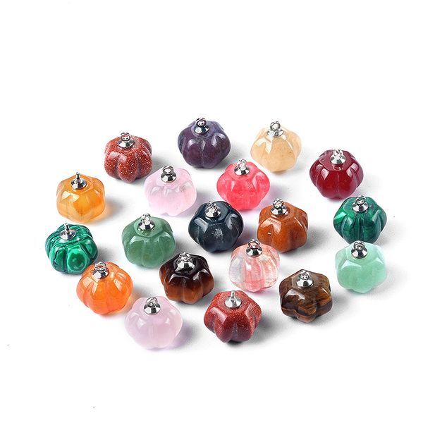 natural stone pumpkin pendant aventurine tiger's eye pink crystal agate charms diy necklace earrings accessory, Bronze;silver
natural stone pumpkin pendant aventurine tiger's eye pink crystal agate charms diy necklace earrings accessory, Bronze;silver