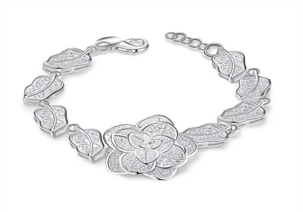 fashion 925 sterling silver rose flower charm bracelet women 8 inch long 10pcs6176349, Black
fashion 925 sterling silver rose flower charm bracelet women 8 inch long 10pcs6176349, Black