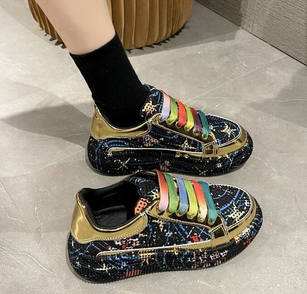 autumn spring leather women shoes new style fashion platform shoes ins platforms sneakers tide shine bling rhinestone shoes for girls dress, Black
autumn spring leather women shoes new style fashion platform shoes ins platforms sneakers tide shine bling rhinestone shoes for girls dress, Black
