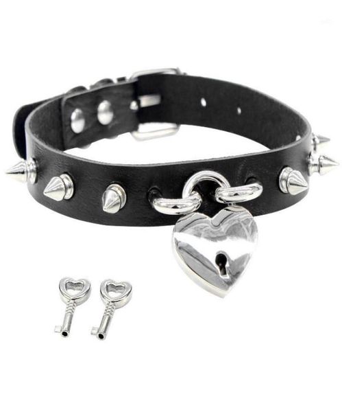 chokers stainless steel bondage spike choker necklace women gothic collar goth punk pu leather heart key lock on neck jewelry19291237, Golden;silver
chokers stainless steel bondage spike choker necklace women gothic collar goth punk pu leather heart key lock on neck jewelry19291237, Golden;silver