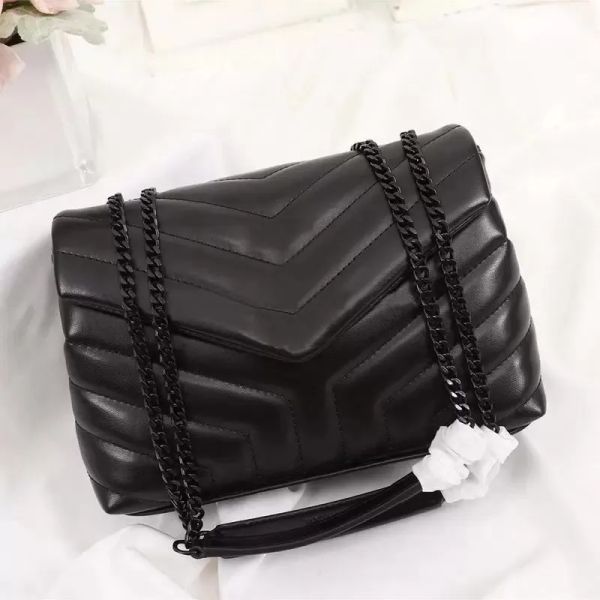 

luxurious fashion bags loulou women designer black leather large-capacity chain shoulder bag quilted messenger handbags purse shopping walle