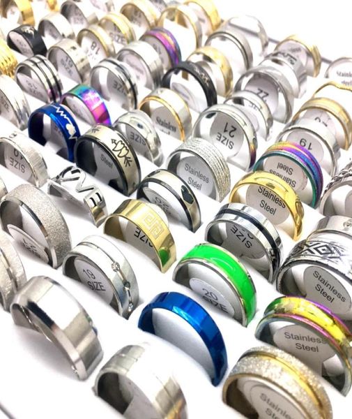 whole 100pcslot stainless steel band rings for men women mix styles fashion jewelry finger accessories party gift2635736, Silver
whole 100pcslot stainless steel band rings for men women mix styles fashion jewelry finger accessories party gift2635736, Silver
