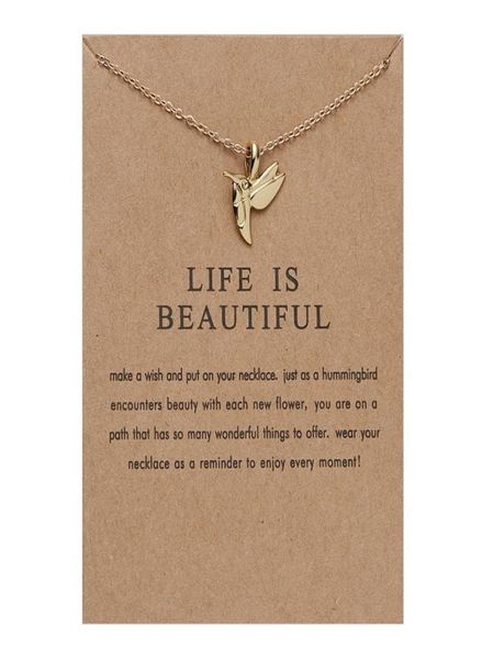life is beautiful hummingbird necklace personality insect clavicle chain card necklace6658946, Silver
life is beautiful hummingbird necklace personality insect clavicle chain card necklace6658946, Silver