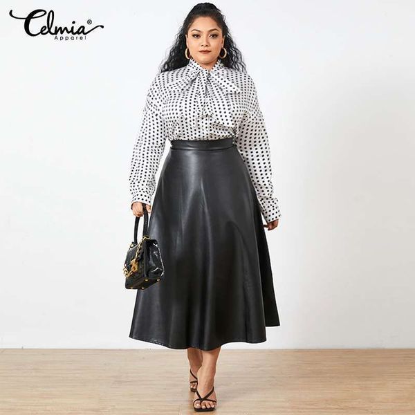 skirts plus size party midi skirt autumn women solid winter pu leather skirts celmia office retro long skirts high waist ol skirt 230715, Black
skirts plus size party midi skirt autumn women solid winter pu leather skirts celmia office retro long skirts high waist ol skirt 230715, Black