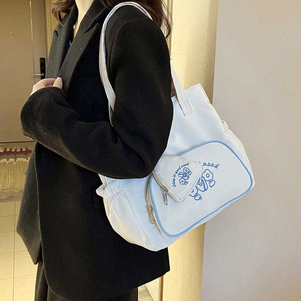 large capacity bag for women new girl cute embroidery tote bag student commuting one shoulder handbag fashion bag
large capacity bag for women new girl cute embroidery tote bag student commuting one shoulder handbag fashion bag
