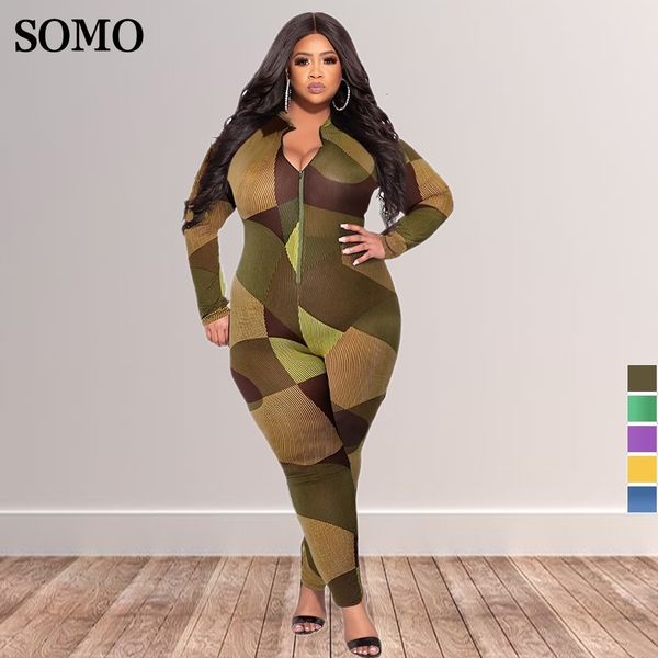 women's plus size jumpsuits rompers somo autumn clothes casual knitted zipper jumpsuits women plus size streetwear ribbed long pants ro, Black
women's plus size jumpsuits rompers somo autumn clothes casual knitted zipper jumpsuits women plus size streetwear ribbed long pants ro, Black