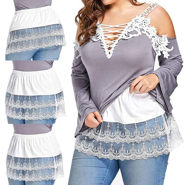 skirts women 's detachable lace petticoat casual fake shirt tail false blouse hem underskirt plus size clothing extender mini skirt 230, Black
skirts women 's detachable lace petticoat casual fake shirt tail false blouse hem underskirt plus size clothing extender mini skirt 230, Black