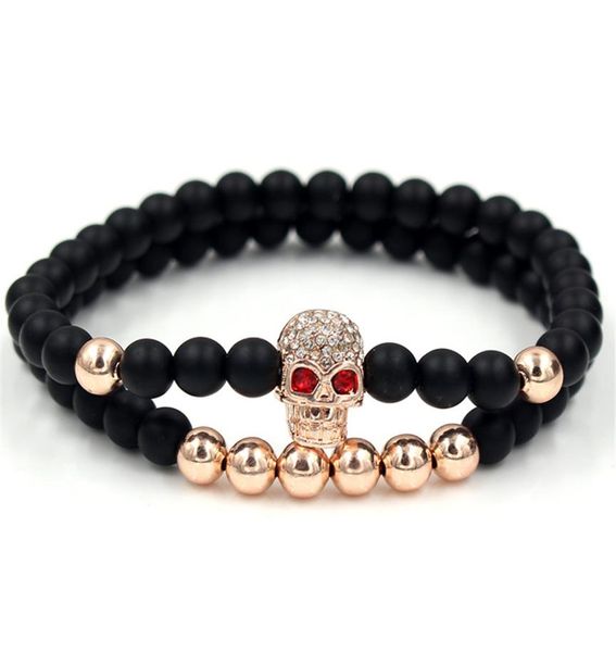fashion 2pcsset couple his hers 6mm stone bead crown skull bracelet men charm strand bracelet handmade men wristband jewelry gift9596935, Black
fashion 2pcsset couple his hers 6mm stone bead crown skull bracelet men charm strand bracelet handmade men wristband jewelry gift9596935, Black