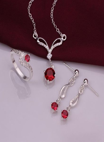 wedding ring 925 sterling silver sparkly red zircon necklace earrings rings jewelry set6555355
wedding ring 925 sterling silver sparkly red zircon necklace earrings rings jewelry set6555355