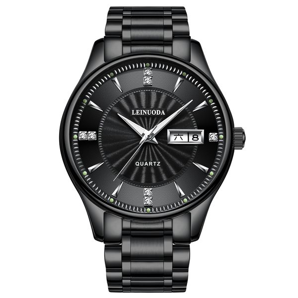 men's watch designer black diamond quartz 40mm stainless steel waterproof luminous wristwatch, Slivery;black
men's watch designer black diamond quartz 40mm stainless steel waterproof luminous wristwatch, Slivery;black