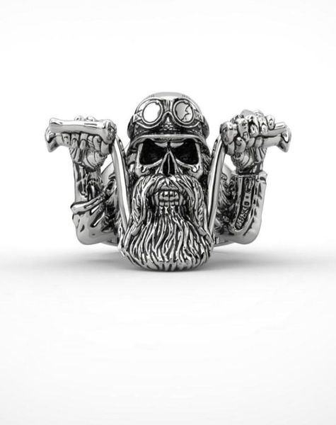 men039s stainless steel punk bearded skull ring motorcycle biker band rings9029049, Silver
men039s stainless steel punk bearded skull ring motorcycle biker band rings9029049, Silver