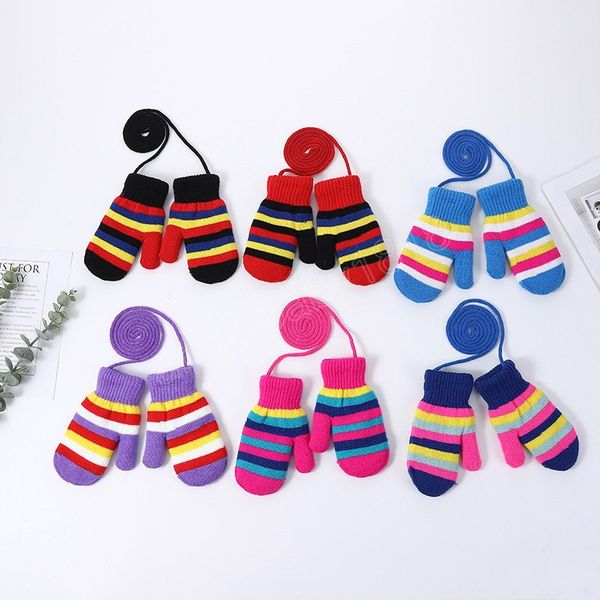 rainbow stripe kids gloves winter thicken warm girl boy knitted mittens children colorful neck hanging full finger glove, White
rainbow stripe kids gloves winter thicken warm girl boy knitted mittens children colorful neck hanging full finger glove, White