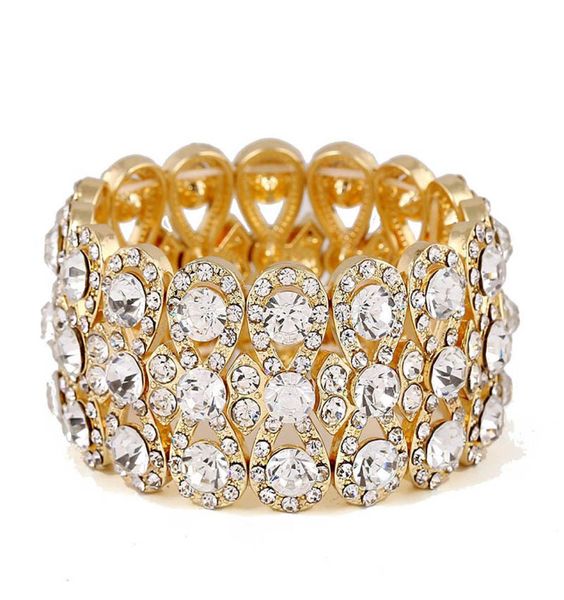wedding jewelry luxury full crystal rhinestones gold color bracelets for women bride stretch rope wide bracelets bangles9533777, Golden;silver
wedding jewelry luxury full crystal rhinestones gold color bracelets for women bride stretch rope wide bracelets bangles9533777, Golden;silver