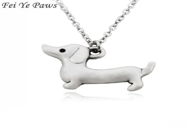 fei ye paws stainless steel long chain happy dachshund sausage dog choker necklace pendant collar animal jewelry for women girl ch5876031, Silver
fei ye paws stainless steel long chain happy dachshund sausage dog choker necklace pendant collar animal jewelry for women girl ch5876031, Silver