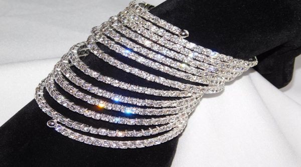 2017 bangles 12 rows spiral party silver gold plated rhinestone bangle upper arm bracelet cuff wedding bridal jewelry accessories 2048410, Black
2017 bangles 12 rows spiral party silver gold plated rhinestone bangle upper arm bracelet cuff wedding bridal jewelry accessories 2048410, Black