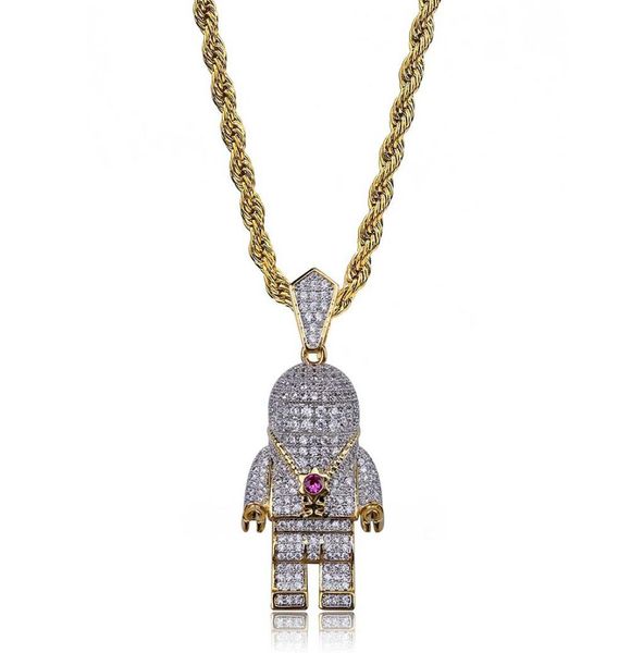 hip hop street gold silver color plated spaceman necklace micro pave zircon iced out astronaut pendant necklace for men6016749
hip hop street gold silver color plated spaceman necklace micro pave zircon iced out astronaut pendant necklace for men6016749