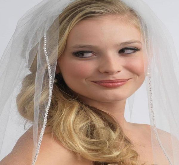 one layer wedding bridal veil white ivory fingertip length crystal beaded with comb factory real picture drop ship9106374, Black
one layer wedding bridal veil white ivory fingertip length crystal beaded with comb factory real picture drop ship9106374, Black
