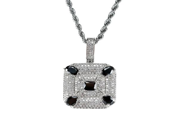 fashion black gemstone pendant necklaces for men western square diamonds luxury necklace real gold plated copper zircons cuban ch9546199, Silver
fashion black gemstone pendant necklaces for men western square diamonds luxury necklace real gold plated copper zircons cuban ch9546199, Silver