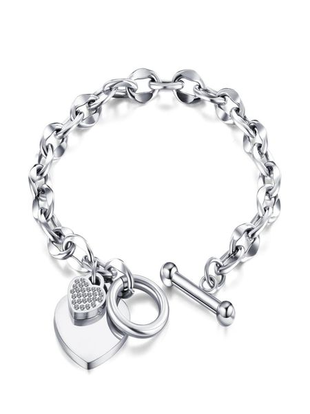 women love chain bracelet stainless steel gold silver rose heart bracelets with stone jewelry for valentine039s day gift8701773, Black
women love chain bracelet stainless steel gold silver rose heart bracelets with stone jewelry for valentine039s day gift8701773, Black