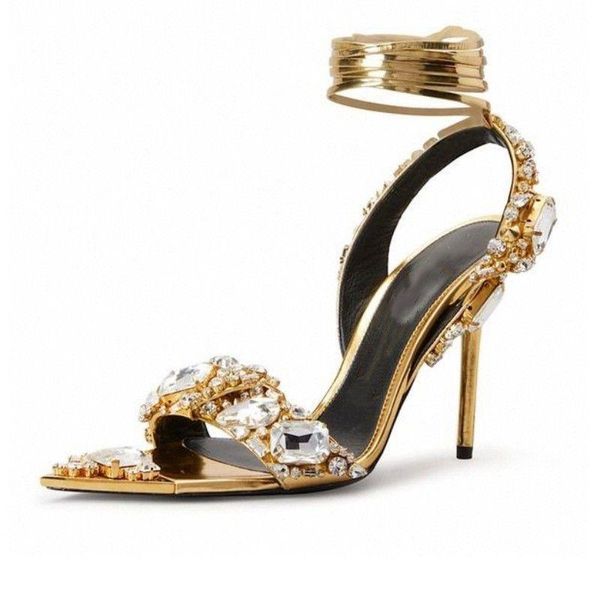 dress metallic crystal embellished ankle-tie sandals heeled stiletto heels for women party evening shoes open toe calf mirror leather l exkd, Black;gray
dress metallic crystal embellished ankle-tie sandals heeled stiletto heels for women party evening shoes open toe calf mirror leather l exkd, Black;gray