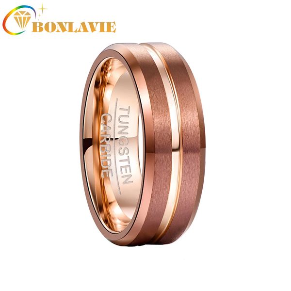 wedding rings bonlavie 8mm width tungsten carbide ring brown plating rose gold middle groove angle tungsten steel men's ring comfort fi, Slivery;golden
wedding rings bonlavie 8mm width tungsten carbide ring brown plating rose gold middle groove angle tungsten steel men's ring comfort fi, Slivery;golden