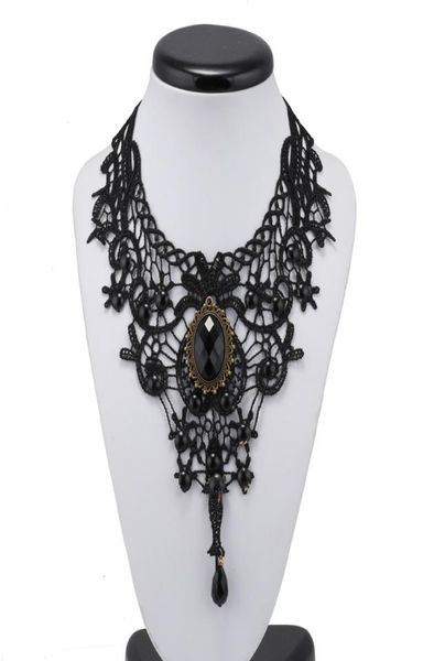 vintage fashion gothic choker crystal black lace necklace women chockers steampunk jewelry3455246, Golden;silver
vintage fashion gothic choker crystal black lace necklace women chockers steampunk jewelry3455246, Golden;silver