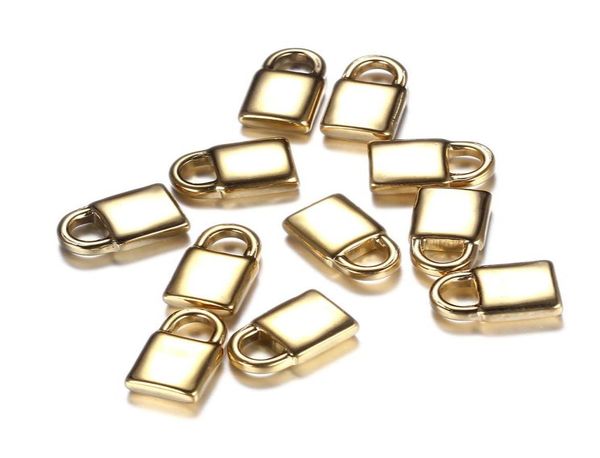 100pcs 1016mm new high polished gold silver color stainless steel unique square lock charms for jewelry diy making accessories fi1999076, Bronze;silver
100pcs 1016mm new high polished gold silver color stainless steel unique square lock charms for jewelry diy making accessories fi1999076, Bronze;silver