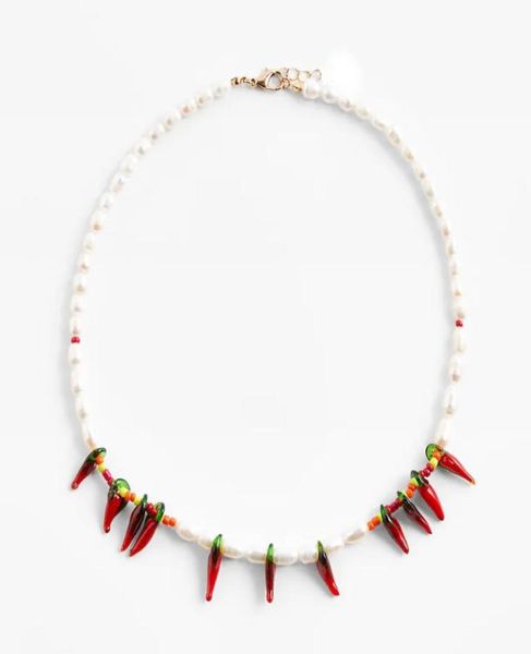 lady fashion red chili pepper necklaces for women bohemian beads handmade pearls stone collar choker jewelry gift chains1265378, Silver
lady fashion red chili pepper necklaces for women bohemian beads handmade pearls stone collar choker jewelry gift chains1265378, Silver
