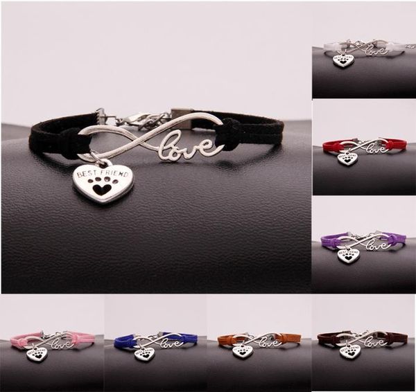 vintage silver love infinity friend peach heart bracelet dog paw prints bangle for men women velvet rope cuff bracelets jewel1090307, Golden;silver
vintage silver love infinity friend peach heart bracelet dog paw prints bangle for men women velvet rope cuff bracelets jewel1090307, Golden;silver
