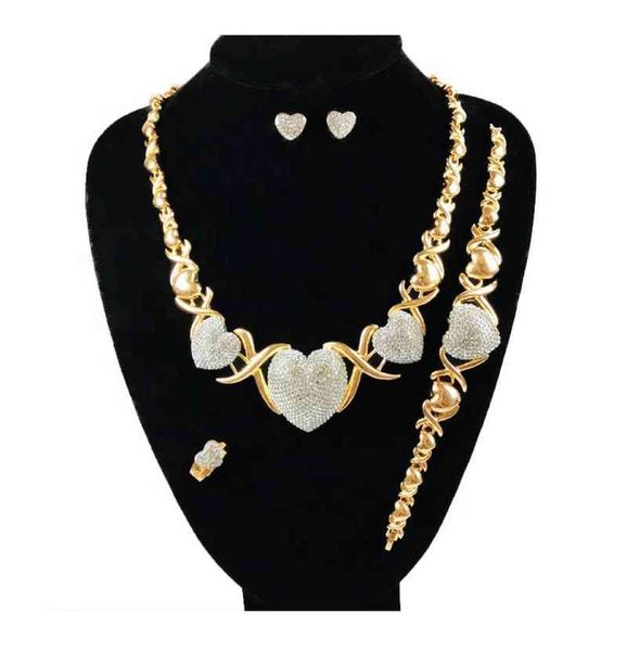 big heart shaped selling african jewelry set 18k gold plated rhinestone xoxo necklace sets for women5109189, Silver
big heart shaped selling african jewelry set 18k gold plated rhinestone xoxo necklace sets for women5109189, Silver
