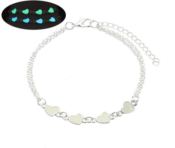 halloween party blue green glowing heart bracelet glow in the dark fairy fluorite magical bracelet bangle jewelry8470024, Black