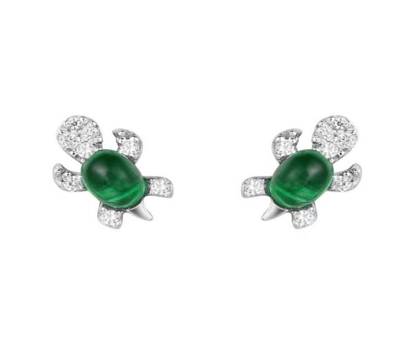 925 sterling silver chic retro turtle lovely emerald tortoise animal ear studs earrings women and girls gift6308878, Golden;silver
925 sterling silver chic retro turtle lovely emerald tortoise animal ear studs earrings women and girls gift6308878, Golden;silver