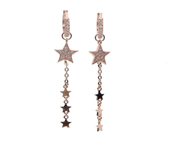 new arrive rose gold plated star charm dangle chain star with cz hoop two way use christmas gift star earring2584046, Silver
new arrive rose gold plated star charm dangle chain star with cz hoop two way use christmas gift star earring2584046, Silver
