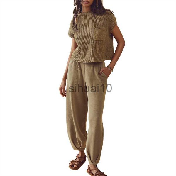women's two piece pants women's two piece outfits 2023 sweater sets short sleeve crew neck knit t-shirt pullover and high waisted, White
women's two piece pants women's two piece outfits 2023 sweater sets short sleeve crew neck knit t-shirt pullover and high waisted, White