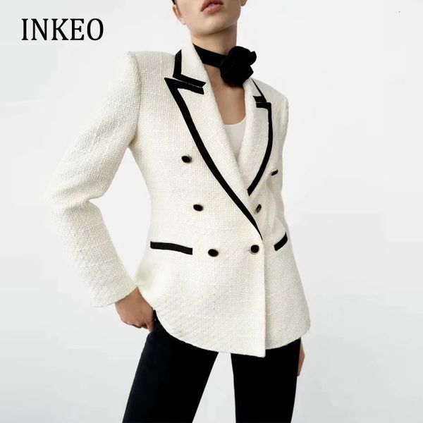 women's suits blazers women patchwork jacket tweed blazer suits slim korean office lady coat clothing spring fall inkeo 2o018 230715, White;black
women's suits blazers women patchwork jacket tweed blazer suits slim korean office lady coat clothing spring fall inkeo 2o018 230715, White;black