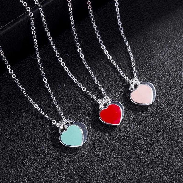 high version necklace love collar chain pendant double enamel female sterling silver 925 blue heart tiffay gift simple
high version necklace love collar chain pendant double enamel female sterling silver 925 blue heart tiffay gift simple