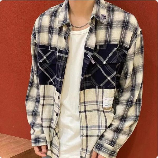 2023ss 1 quality patchwork shirt casual stripe print shirts for men coat streetwear clothing, White;black
2023ss 1 quality patchwork shirt casual stripe print shirts for men coat streetwear clothing, White;black
