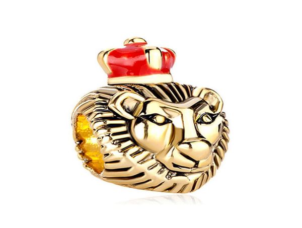 gold plating king lion bead with red crown natural animal life charm fit charms bracelet2602999, Black
gold plating king lion bead with red crown natural animal life charm fit charms bracelet2602999, Black