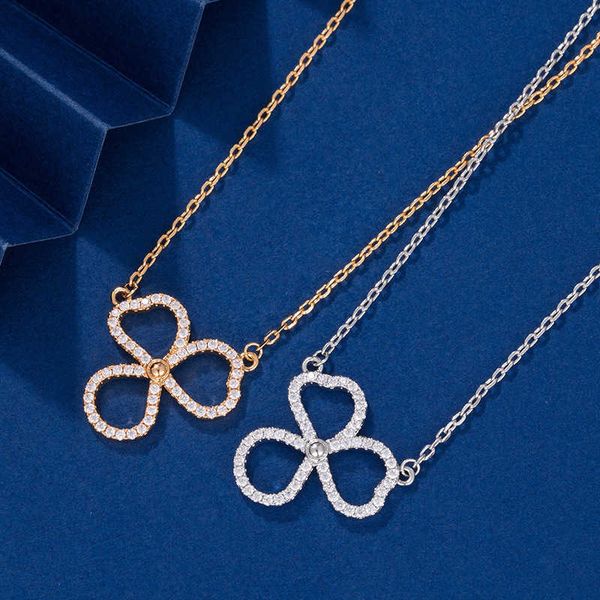 original new tiffayffay s925 sterling silver full diamond necklace women's lucky hollow clover collar chain temperament light luxury hi, Black
original new tiffayffay s925 sterling silver full diamond necklace women's lucky hollow clover collar chain temperament light luxury hi, Black