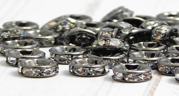 bulk lots 50 pcs gun black metal with clear crystal rondelle rhinestone beads spacer findings for jewelry making in 6mm9515356
bulk lots 50 pcs gun black metal with clear crystal rondelle rhinestone beads spacer findings for jewelry making in 6mm9515356