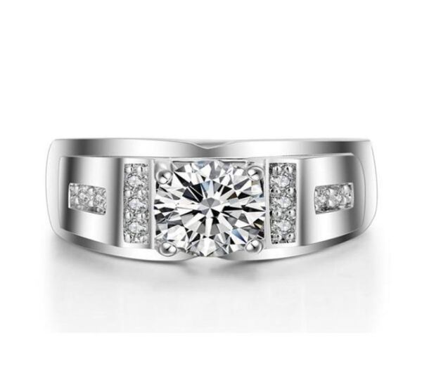 925 silver round simulated diamond cz side stone wedding ring for men5424252, Golden;silver
925 silver round simulated diamond cz side stone wedding ring for men5424252, Golden;silver